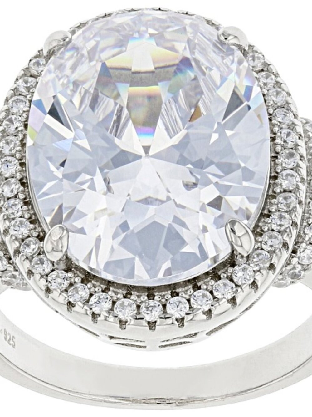 Bella Luce Rhodium Plated Statement Ring  14.20ctw. Size 10